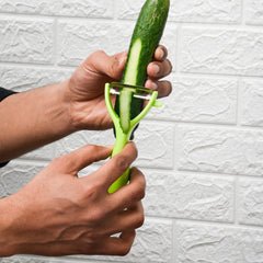 Heart Home Peeler|Plastic Vegetable Peeler|Fruit Peeler|Non-Slip Handle|Steel Sharp Straight Blade|Y Shaped Peeler|Kitchen Peeler|Pack of 3 (Green)