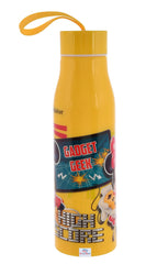 Heart Home Mickey & Minnie Printed Insulated Water Bottle-600ml (Yellow)