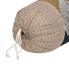 Heart Home Leaf Print Soft & Luxurious Decorative Cotton Bolster Cover- Set of 2, 16"x30" (Cream) 54HH3922.