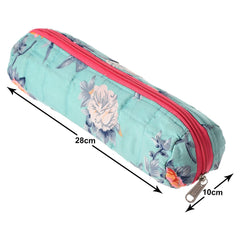 Heart Home Flower Printed Single Rod Cotton Bangle Organizer/Case/Holder/Pouch (Green)-50HH0768