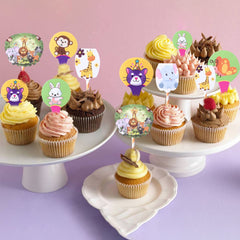 Heart Home Cupcake Toppers | Cardboard Cupcake Picks |Decorations Supplies for Farewell | Birthday Party | Theme Cupcake Topper | 49 Pieces | DT-2099 | Multicolor