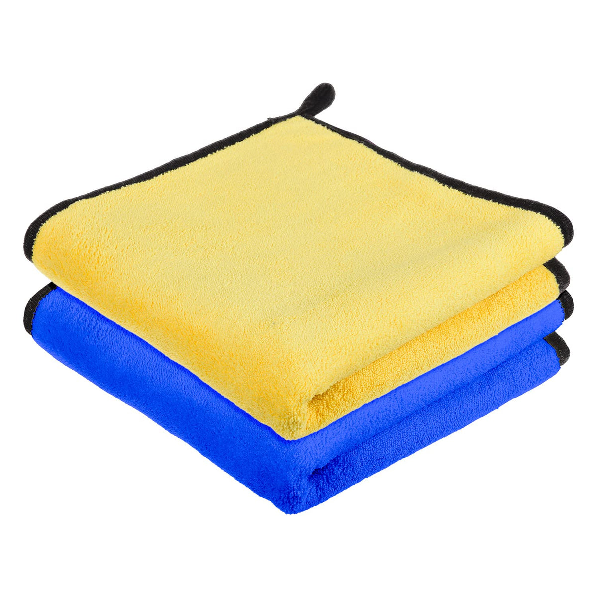 Kuber Industries Cleaning Towel|Microfiber Reusable Cloths|Highly Absorbent Washable Towel for Kitchen with Hanging Loop|Car|Window|40x40 Cm|Pack of 2 (Multi)