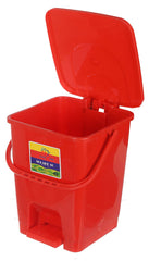 Heart Home Premium Plastic Pedal Dustbin 10 Ltr (Red)
