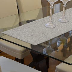 Kuber Industries Jute Table Runner for Home Décor 36" x 12" (Grey)