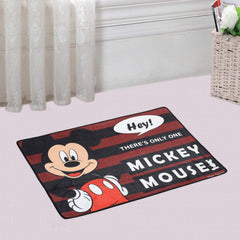 Kuber Industries Disney Mickey Mouse Cars 2 Pieces Anti-Slip Bath Mat 23"x15" (Maroon & Brown) - CTKTC46130