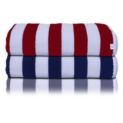 Heart Home Cotton Super Absorbent Bath Towel|Quick Dry Towel for Bath,Beach,Pool,Travel,Spa and Yoga,36 x 72 Inches,Pack of 2,(Blue & Red)