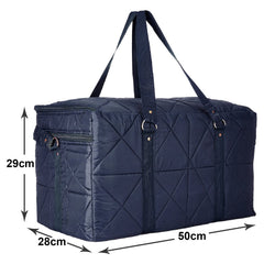 Kuber Industries Parachute Foldable Duffle Bag/Bag Packs with Handle for Traveling (Blue) 52KM3966