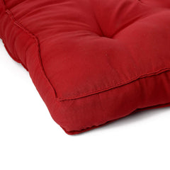 Heart Home Microfiber Square Chair Pad Seat Cushion for Car Pad, Office Chair, Indoor/Outdoor, Dining Living Room, Kitchen-Pack of 3, 18 * 18 Inch (Maroon)