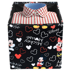 Heart Home Non-Woven Mickey Mouse Print Flodable Drawer Storage/Storage Box For Home Decor (Black) 54HH4220.