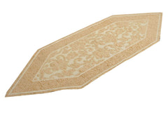 Kuber Industries Floral Design Velvet Dining Table Runner (Gold), CTKTC013809