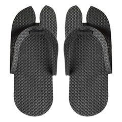 Heart Home Rubber Bathroom Slipper for Men & Women 2 Pair (Black) 54HH4213.