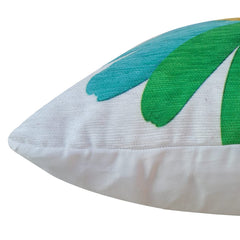 Heart Home Cushion Cover|Sofa Cushion Covers|Sun Flower Print Sitting Cushion Cover|Polyester Cushion Filler|16x16 Inch|Set of 5 (White)