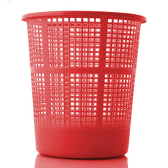 Kuber Industries Plastic Dustbin Garbage Bin for Office use, School, Bedroom, Kids Room, Home, Multi Purpose, 5 Liters (Red)-KUBMART230, Standard