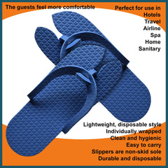 Heart Home Rubber Bathroom Slipper for Men & Women 3 Pair (Blue) 54HH4206.