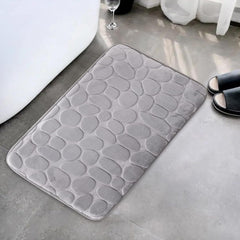 Heart Home Bath Mat | Bathroom Mat | Mat for Bathroom | Shower Bath Tub Mat | Living Room Mat | Foot Massager Mat | Square Shape Floor Mat | SZ-01B | Gray