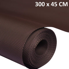 Kuber Industries 2 Pieces Multipurpose Textured Super Strong Anti-Slip Mat Liner,Size 45X300 Cm (3 Meter Roll, Brown) - CTKTC040233