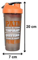 Fun Homes Protein Shaker - 800 ml for Whey Proteins, and Preworkouts, 100% Leak Proof (Orange), Standard