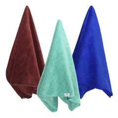 Heart Home Cleaning Cloths|Microfiber Highly Absorbent Wash Towels for Kitchen,Car,Window,24 x 16 Inch,Pack of 3 (Assorted)