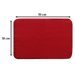 Heart Home Microfiber Reversible Dish Drying Mat with Absorbent Parity for Kitchen 19"x 15",Pack of 2 (Red)
