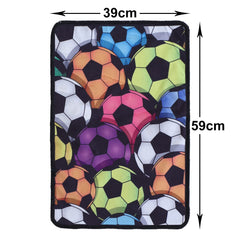 Kuber Industries Door Mat for Kids Room|Anti Skid Door Mat for Kids Bedroom|Microfiber Football Pattern Door Mat (Multicolor)