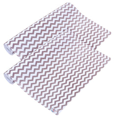 Heart Home Shelf Liner | EVA Kitchen Cabinet Shelf Mat | Anti-Slip Bathroom Mat | Fridge Mat | Table Mat | Zig Zag Design Wardrobe Mat | 3 Meter | Pack of 2 | Brown