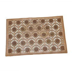 Kuber Industries Round PVC Doormat Set - 24"x16", Multicolour, Standard, 2 Piece