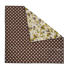 Heart Home PVC Dot Print Both Sided Bed Server Food Mat, Bedsheet Protector for Home 36"x36" (Brown) 54HH4339.