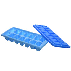 Kuber Industries 14 Cubes Plastic Unbreakable Virgin Plastic Ice Cube Tray with Lid (Set of 6, Multi)-KUBMART1231