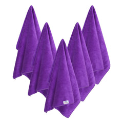 Heart Home Cleaning Cloths|Microfiber Highly Absorbent Wash Towels for Kitchen,Car,Window,24 x 16 Inch,Pack of 5 (Assorted)