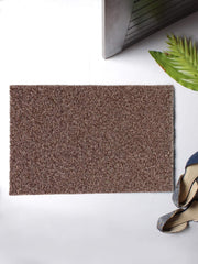 Kuber Industries CTKTC039957 Double Shade Polyvinyl Chloride Thread Rubber Anti Slip Door Mat (16" x24'' Brown and Cream)