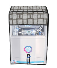 Heart Home PVC Squere Print Water Purifier RO Cover for Home & Kitchen (Blue) 54HH4145.
