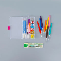 Kuber Industries Crochet Hook Needle Set of 53 with Case|Ergonomic Sewing Knitting Needle Kit (Transparent)