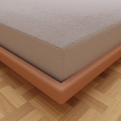Kuber Industries Waterproof Double Bed Mattress Cover|Breathable Terry Cotton Surface & Elastic Fitted Mattress Protector,6 x 6.5 Ft. (Grey) (Pack of 1)