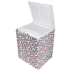 Heart Home Washing Machine Cover | Multi Dot Print Washing Machine Cover | PVC Top Load Fully-Automatic Washing Machine Cover | Cream