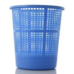 Kuber Industries Plastic 2 Pieces Mesh Dustbin Garbage Bin for Office use, School, Bedroom, Kids Room, Home, Multi Purpose,5 litres (Blue)