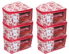 Kuber Industries 6 Piece Non Woven Blouse Cover Set, Pink (CTS00837)