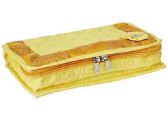 Kuber Industries Portable Jewellery Organizer With 6 Tranasparent Pockets (Yellow)-HS_38_KUBMART21238, Pack of 1