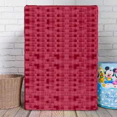Heart Home Washing Machine Cover | Shelf Check Washing Machine Cover | Soft PVC | Top Load Fully-Automatic Washing Machine Cover | Maroon