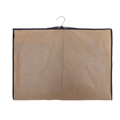 Heart Home Embossed Coat Cover|Non Woven Foldable Hanging Blazer Cover|Half Transparent Wardrobe Organizer Pack of 12 (Coffee)