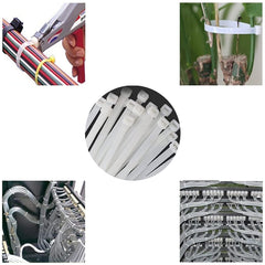 Kuber Industries 150 MM Self Locking Cable Ties|Heavy Duty Nylon Zip Ties|Wire With 49 Pounds Tensile Strength|PAck of 100 (White)