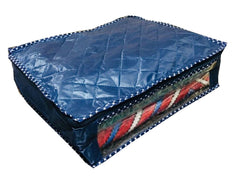 Kuber Industries 3 Piece Rexine Saree Cover Set, Blue