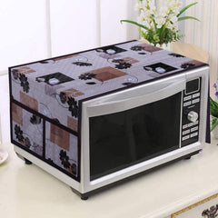 Kuber Industries Flower Printed PVC Decorative Microwave Oven Top Cover with 4 Utility Pockets (Pink), Standard, (49KM0571)