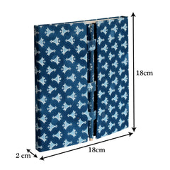 Kuber Industries Buti Print Handicraft Notebook/Diary With Lock System for Home, Traveling, Office Pack of 2 (Blue) 52KM4022