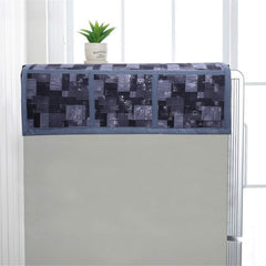 Kuber Industries 3D Checkered Design PVC Fridge/Refrigerator Top Cover (Grey) - CTKTC039699