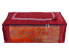 Kuber Industries 2 Piece Polka Dots Large PVC Transparent Saree Cover Cloth Cover Lahenga Cover Storage Bag, Extra Large (Gold) - CTKTC22779