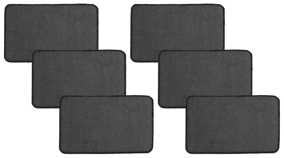 Kuber Industries CTKTC046229 Industries Microfiber Anti Slip Door Mat 22"x14"(Grey) 6 Pieces