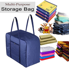 Heart Home Large Moisture Proof Wardrobe Organizer Storage Bag For Clothes With Zipper Closure and Handle- Pack of 2 (Royal Blue)-HS43HEARTH26687