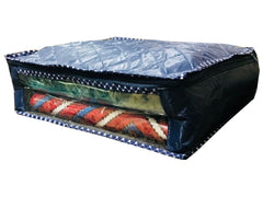 Kuber Industries 3 Piece Rexine Saree Cover Set, Blue