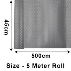 Heart Home Shelf Liner | Kitchen Cabinet Shelf Protector | Kitchen Liners for Cabinets and Drawers | Drawer Liner Mat | Self Check Shelf Liner Cabinet Mat | 5 MTR | Pack of 2 | Gray