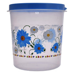 Heart Home Storage Container|Durable Plastic Floral Design BPA Free Food Kitchen Organizer with Lid|Food Utility Jar, 10 LTR, Pack of 2 (Blue)